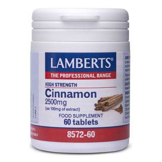 Lamberts Cinnamon 2500mg Κανέλλα 60 Ταμπλέτες