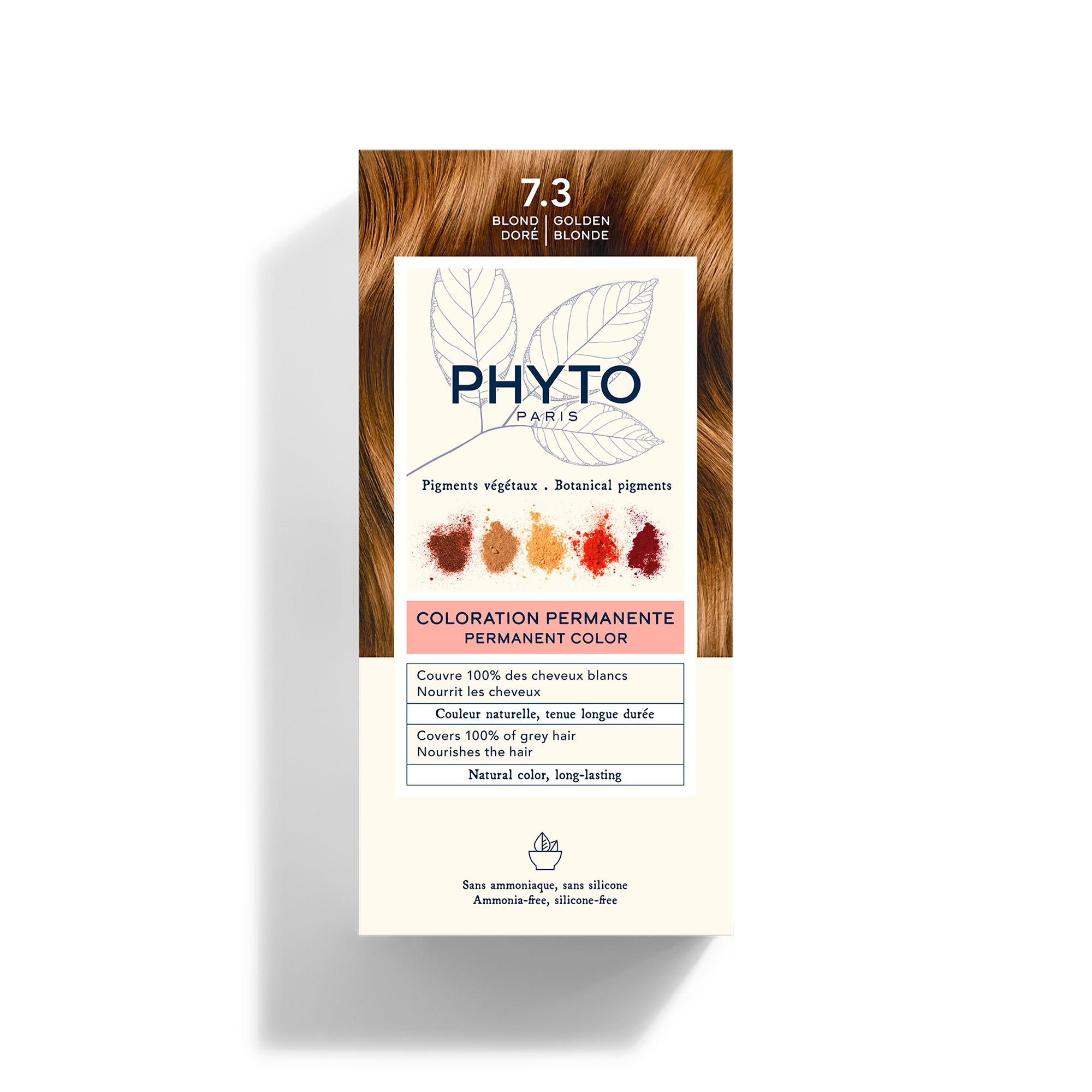 Phyto Phytocolor Μόνιμη Βαφή Μαλλιών 7.3 Ξανθό Χρυσό
