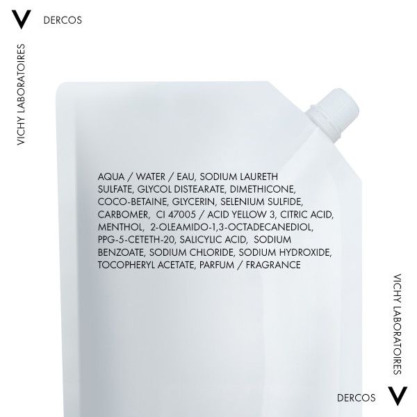 Vichy Dercos Anti Dandruff, Σαμπουάν για Ξηρά Μαλλιά,Refill  390ml
