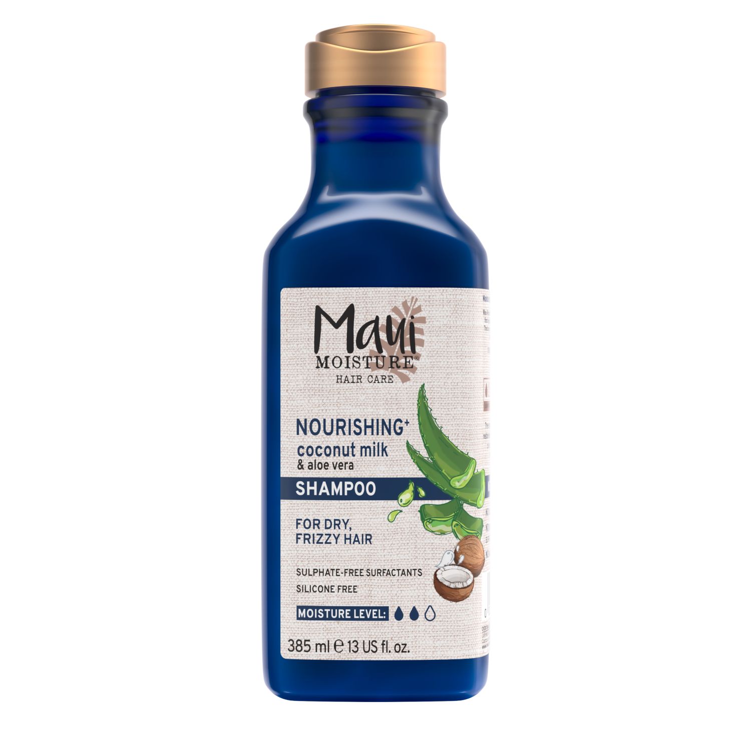 Maui Moisture Nourishing Coconut Milk & Aloe Vera Shampoo for Dry, Frizzly Hair, 385ml
