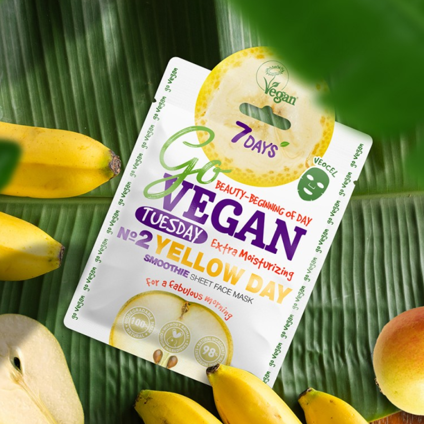 7 Days Go Vegan Sheet Mask Yellow Day 25gr