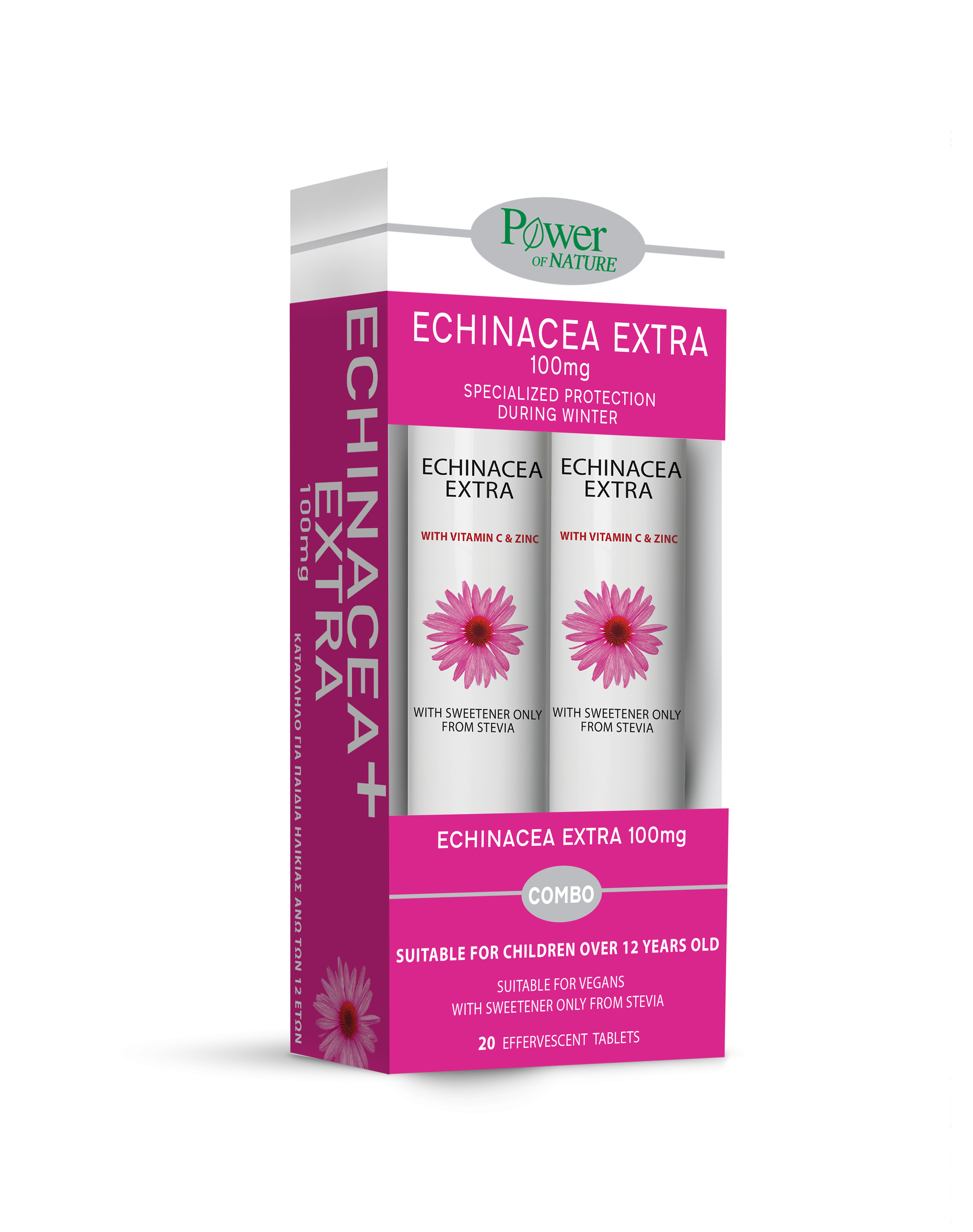 Power of Nature Promo Echinacea Extra 100mg with Vitamic C & Zinc, 2x20 Αναβράζοντα Δισκία