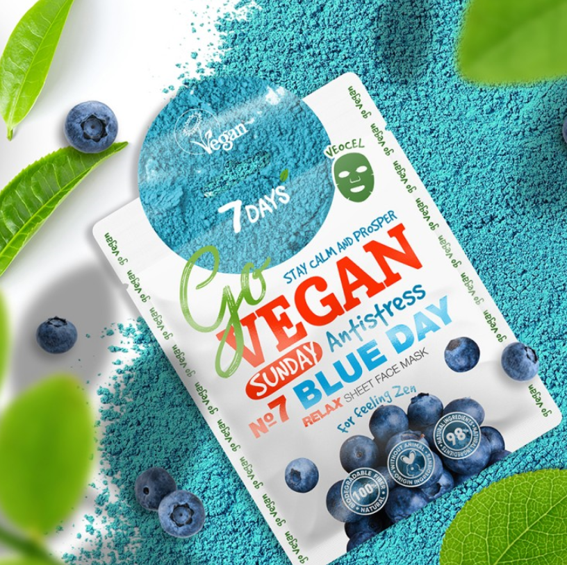 7 Days Go Vegan Sheet Mask Blue Day 25g
