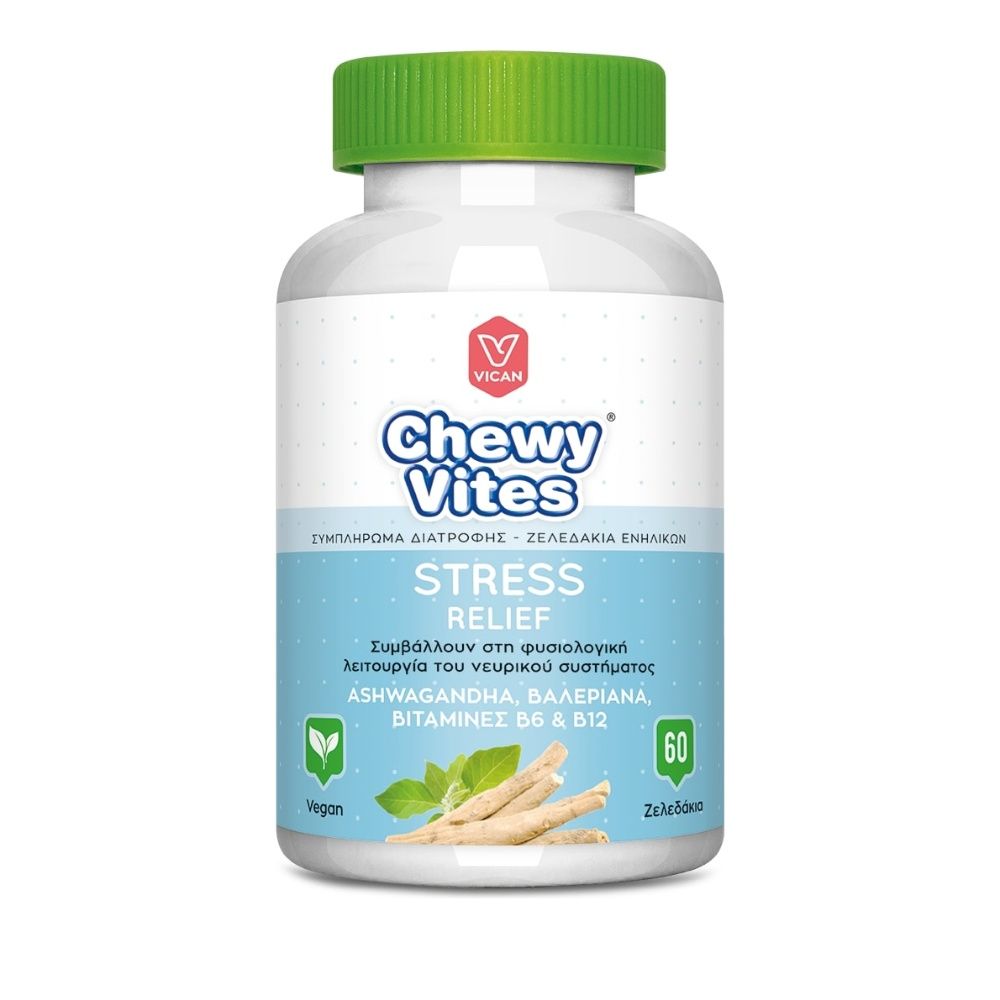 Vican Chewy Adults Stress Relief Συμπλήρωμα για το Άγχος 60 ζελεδάκια