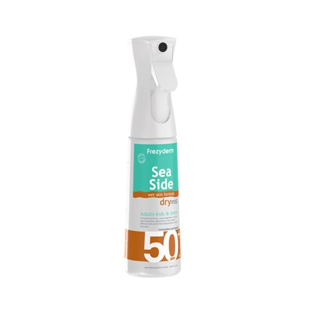 Frezyderm Sea Side Dry Mist SPF50, Αντιηλιακό Spray Σώματος, Παιδιά, Εφήβους & Ενήλικες 300ml