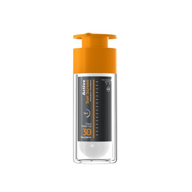 Frezyderm Active Sun Screen Face Make-Up SPF30 Αντηλιακό Make-Up Ενυδάτωσης και Αντιγήρανσης 30ml