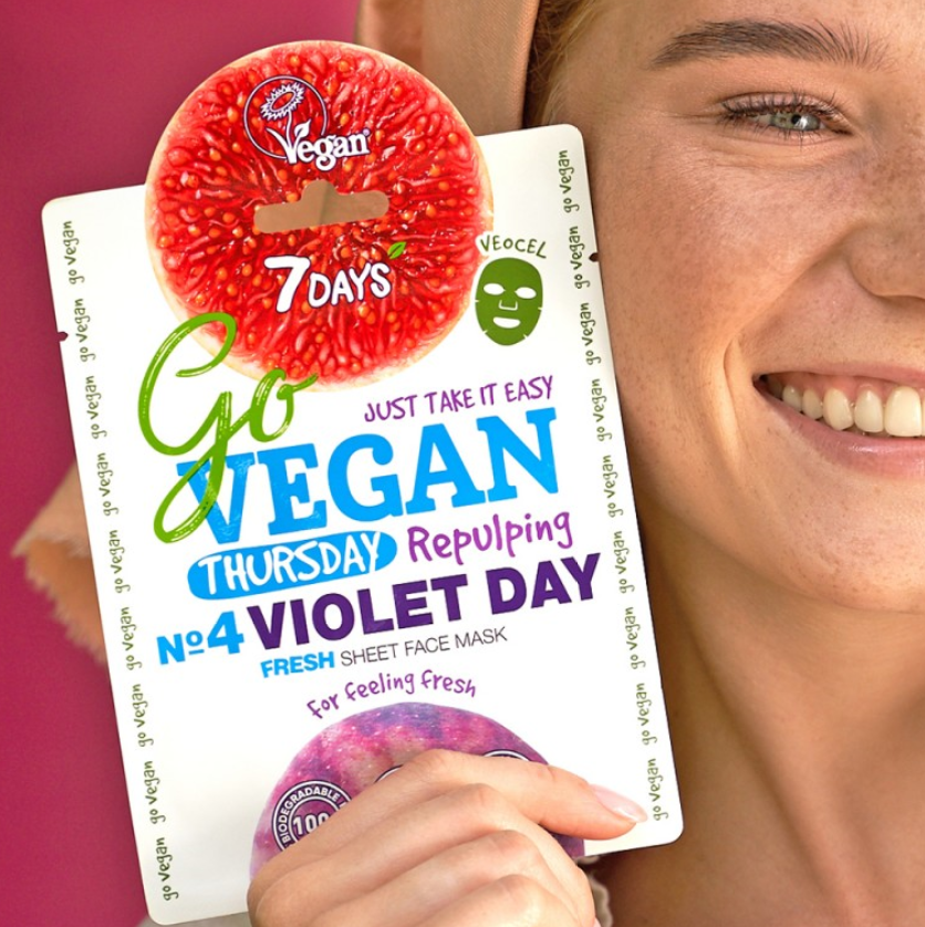 7 Days Go Vegan Sheet Mask Violet Day 25gr