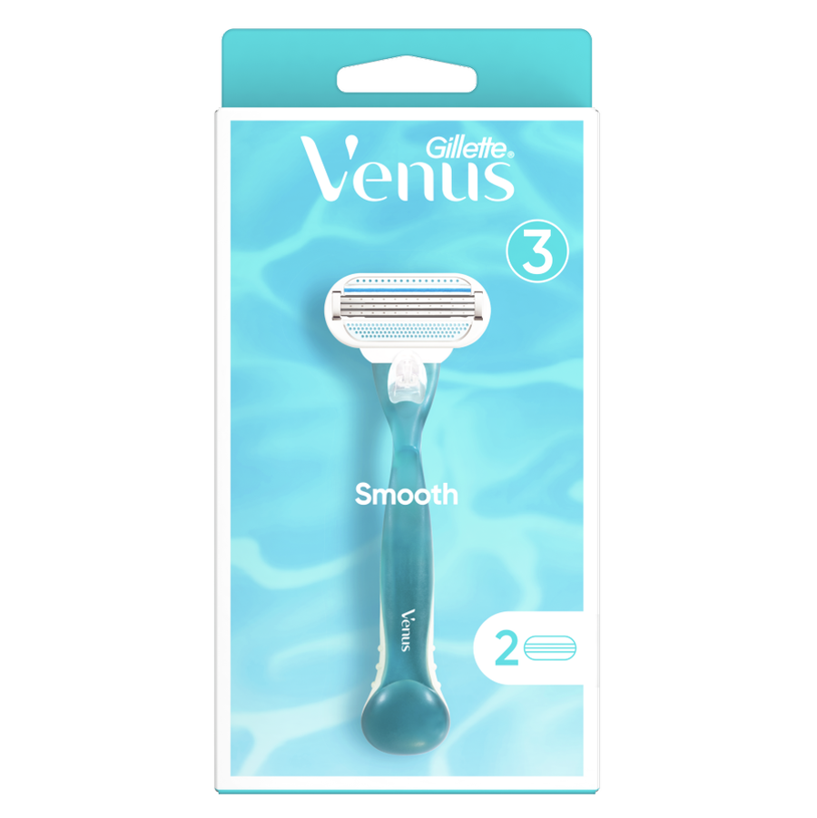 Gillette Venus Smooth Ξυριστική Μηχανή & 2 Ανταλλακτικές Κεφαλές