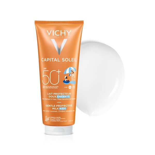 Vichy Capital Soleil Children'S Milk SPF50+ Αντηλιακό Γαλάκτωμα για Παιδικές Επιδερμίδες Για Πρόσωπο & Σώμα 300ml