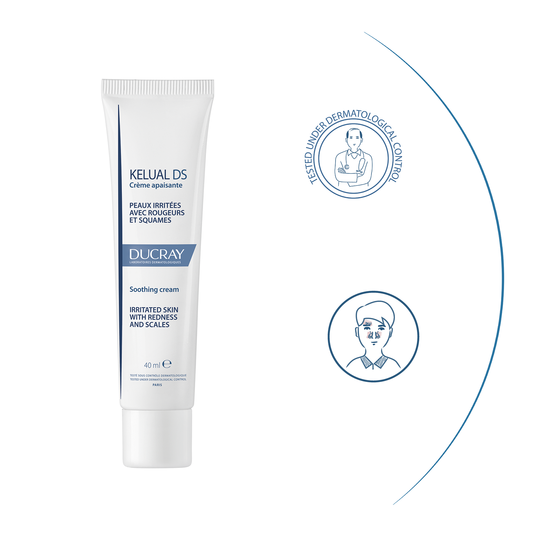 Ducray Kelual DS Crème, για Σμηγματολεπιδωτές Ζώνες, 40ml