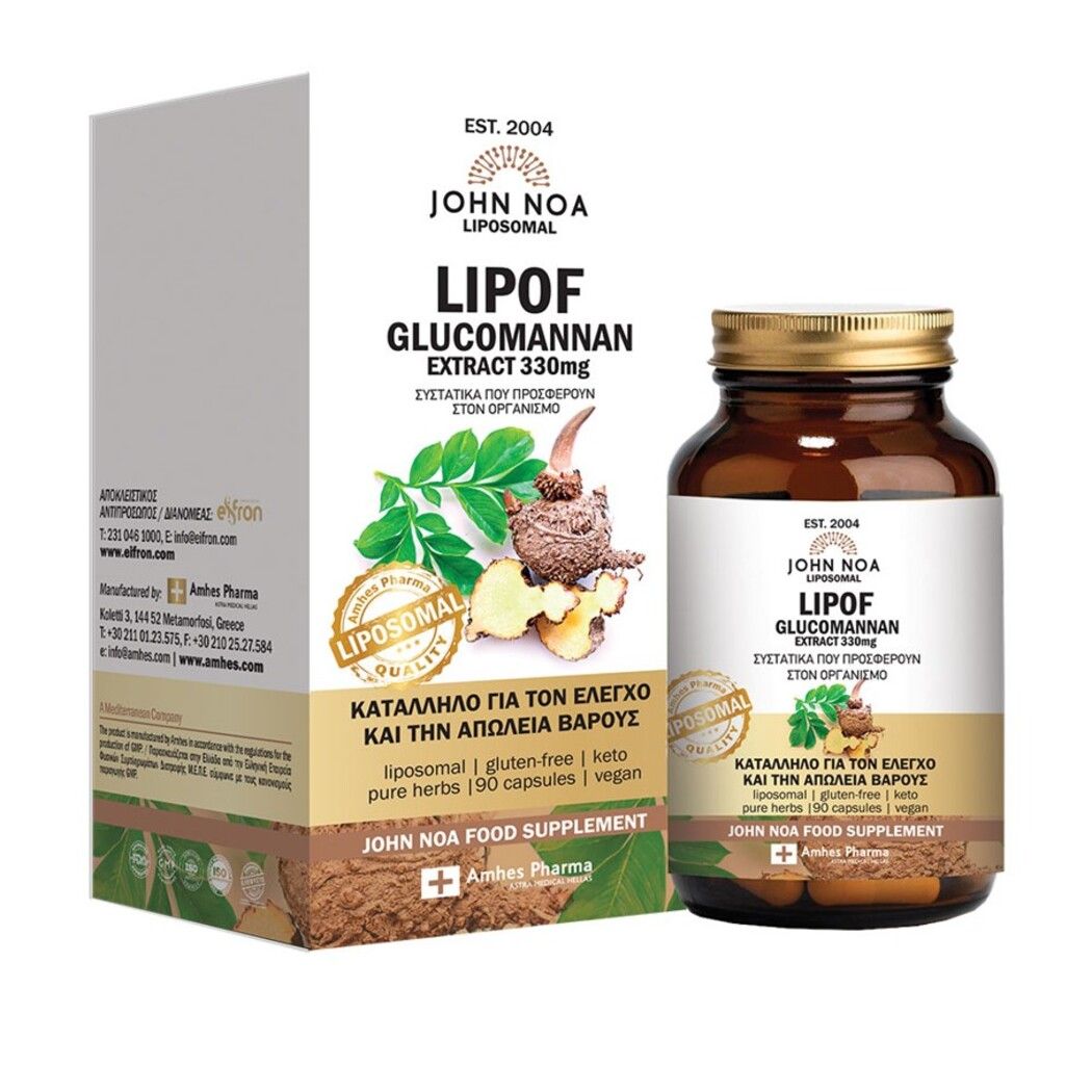 John Noa Glucomannan Lipof, Γλουκομανάνη 90Caps