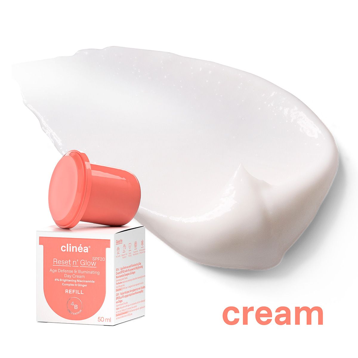 Clinéa Reset n' Glow SPF20 Refill - Κρέμα Ημέρας Αντιγήρανσης και Λάμψης 50ml