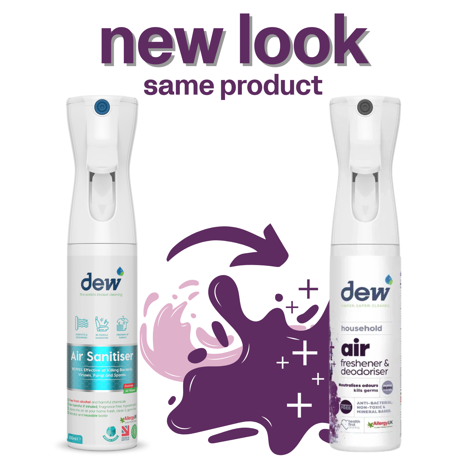 Dew Air Απολυμαντικό Spray Χωρίς Τοξικά Χημικά (Atomiser), 300ml