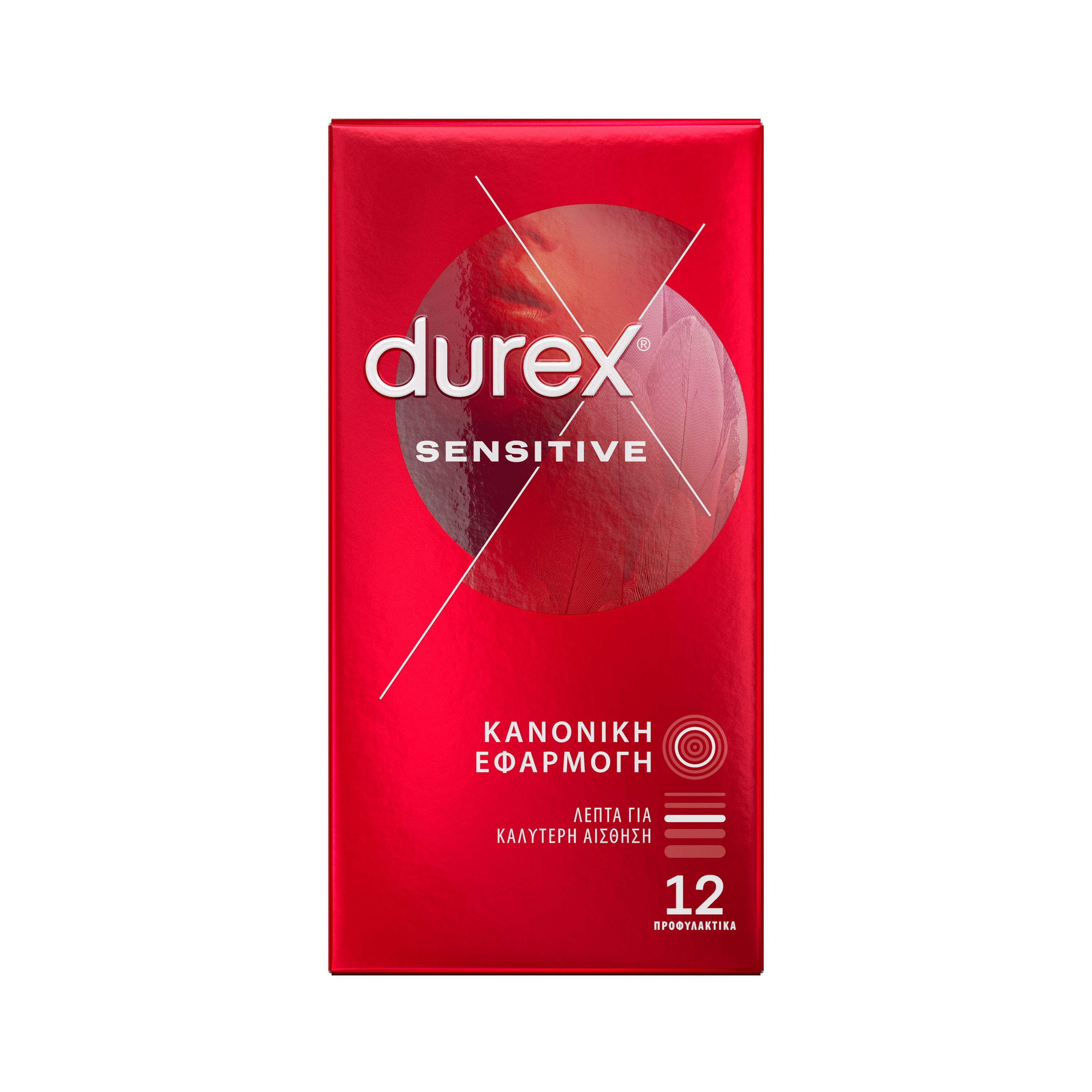 Durex Sensitive Προφυλακτικά Λεπτά με Κανονική Εφαρμογή 12τμχ