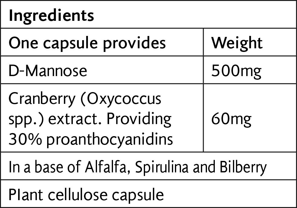 Viridian Cranberry & Mannose 30 capsules