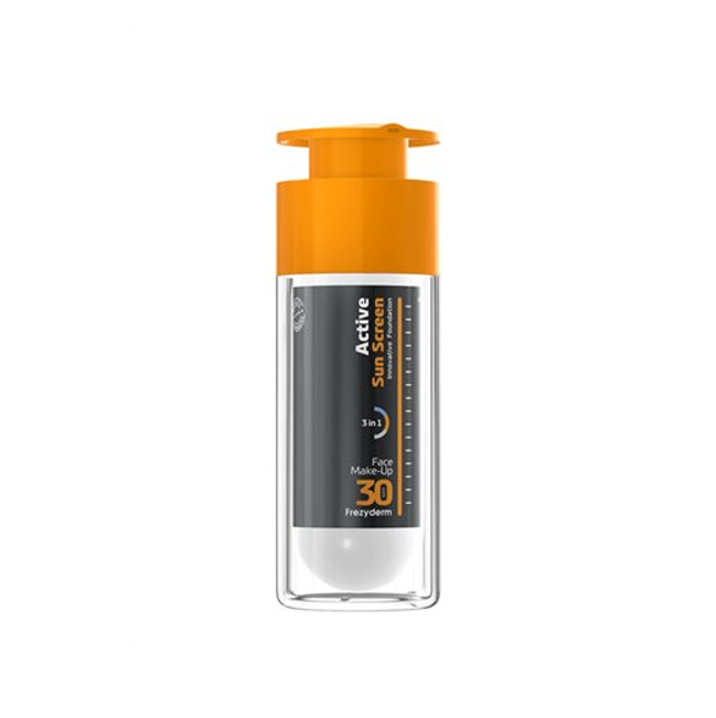 Frezyderm Active Sun Screen Face Make-Up SPF30 Αντηλιακό Make-Up Ενυδάτωσης και Αντιγήρανσης 30ml