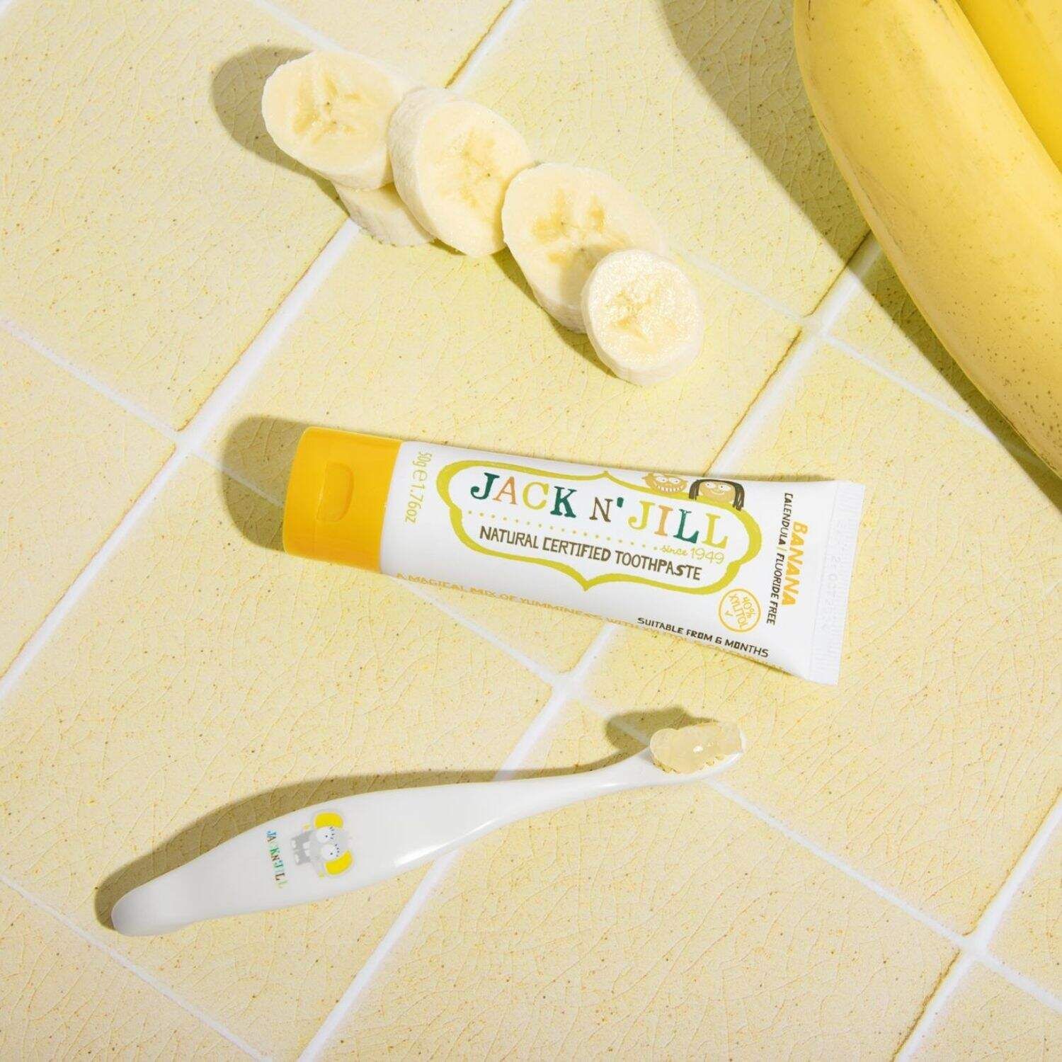 Jack N' Jill Natural Certified Toothpaste Banana 6m+, 50g