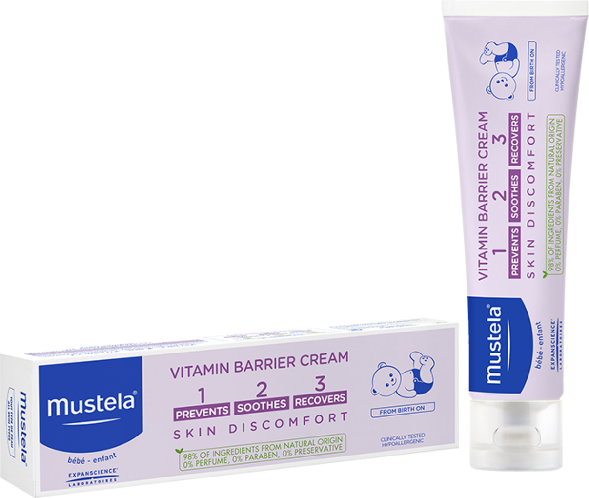 Mustela 123 Vitamin Barrier Cream, Κρέμα Αλλαγής Πάνας 50ml