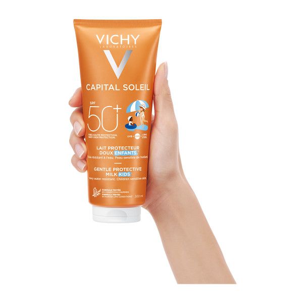 Vichy Capital Soleil Children'S Milk SPF50+ Αντηλιακό Γαλάκτωμα για Παιδικές Επιδερμίδες Για Πρόσωπο & Σώμα 300ml