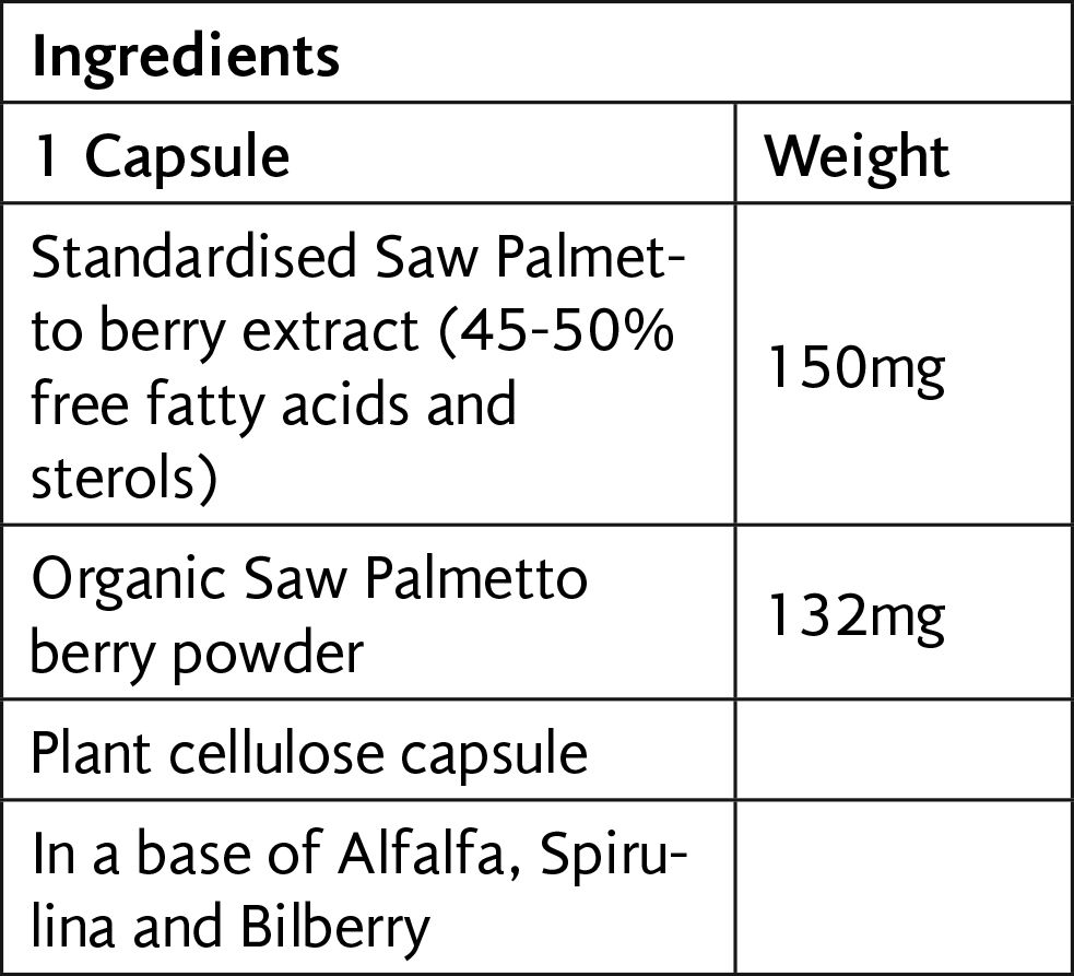 Viridian Saw Palmetto Extract 30 capsules