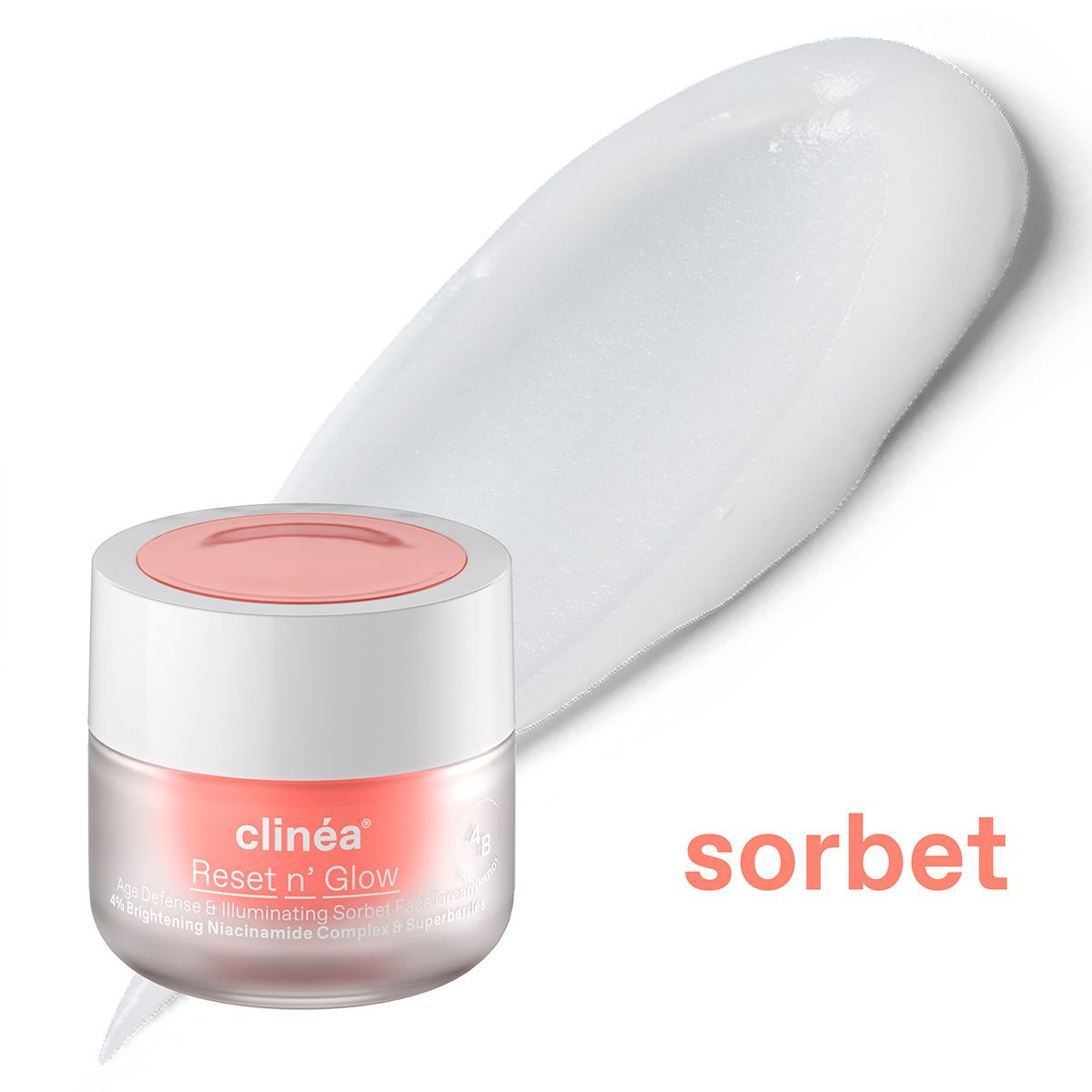 Clinéa Reset n' Glow - Sorbet Κρέμα Προσώπου Αντιγήρανσης και Λάμψης 50ml