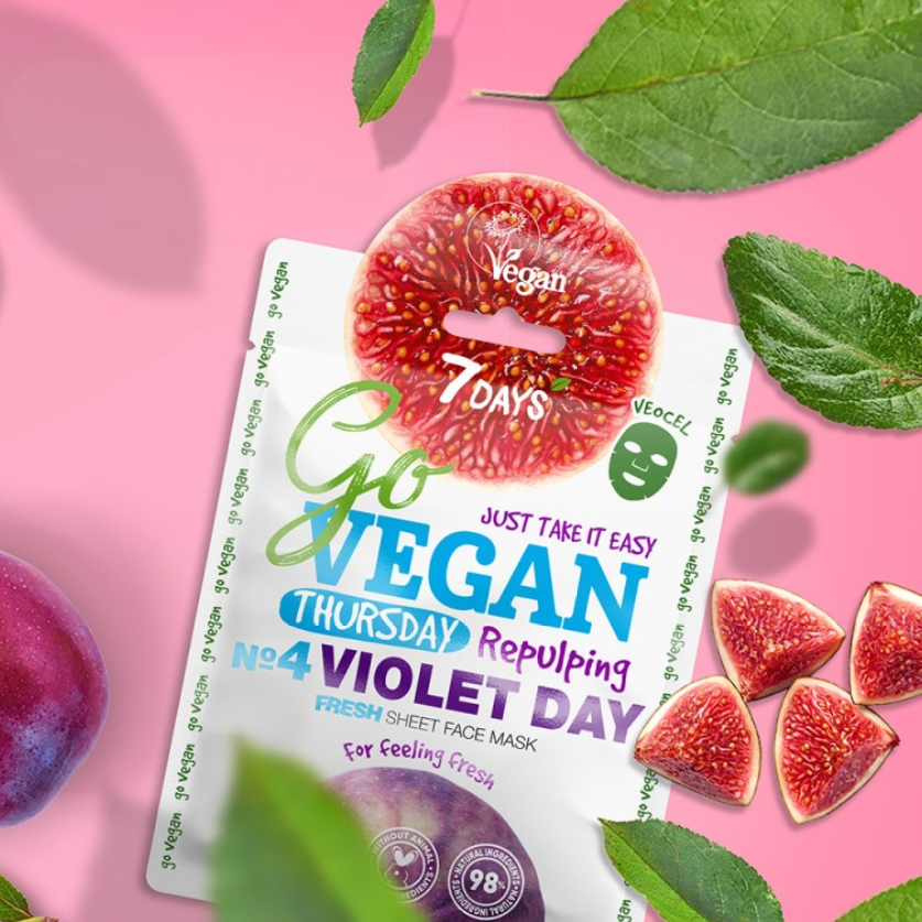 7 Days Go Vegan Sheet Mask Violet Day 25gr