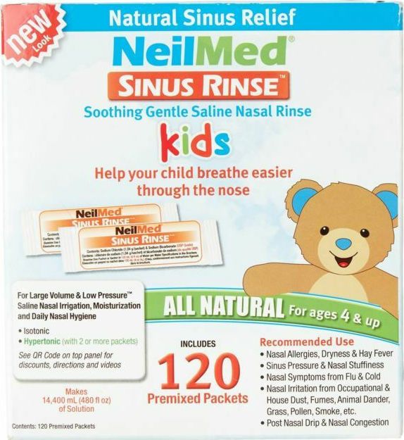 NeilMed Sinus Rinse Kids Ανταλλακτικά Φακελάκια Ρινικού Αποφρακτήρα για παιδιά από 4 ετών 120τμχ