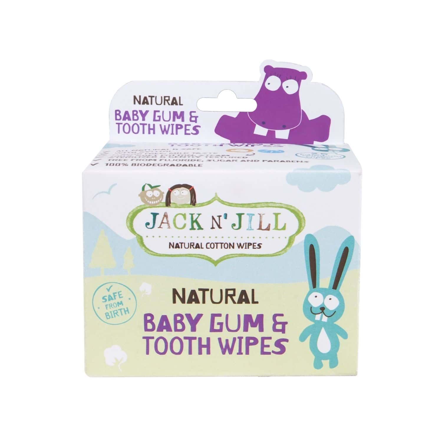 Jack N' Jill Natural Baby Gum & Tooth Wipes 25 τεμάχια