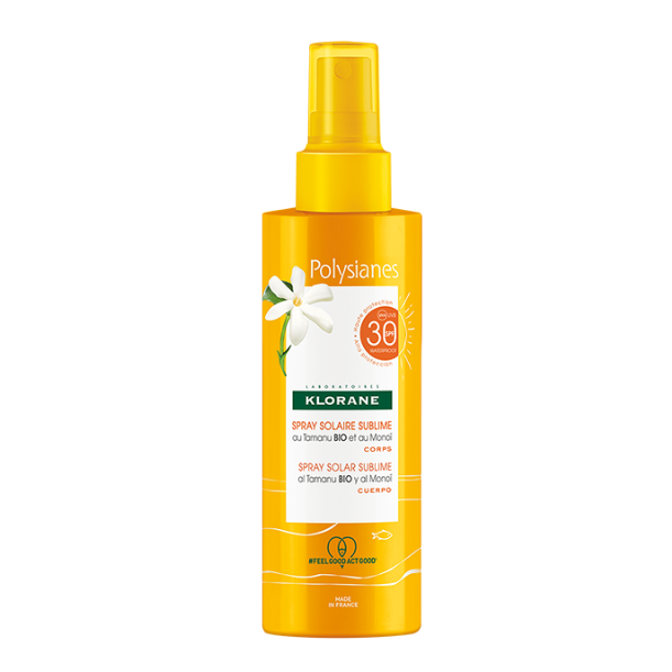 Klorane Polysianes Αντηλιακό Spray SPF 30 με Tamanu & Monoi 200ml
