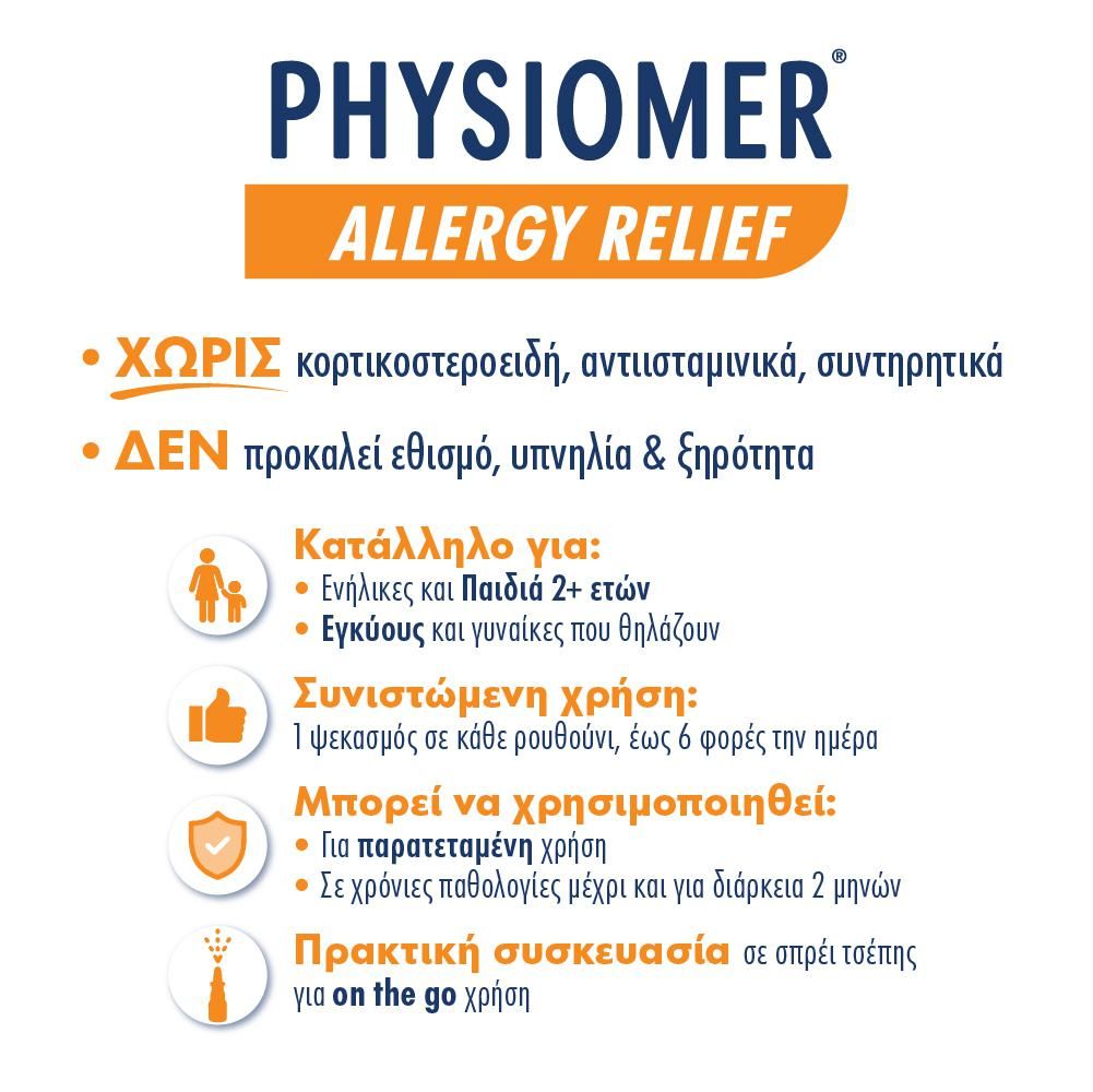 Physiomer Allergy Relief κατά των Συμπτωμάτων της Αλλεργίας 20ml