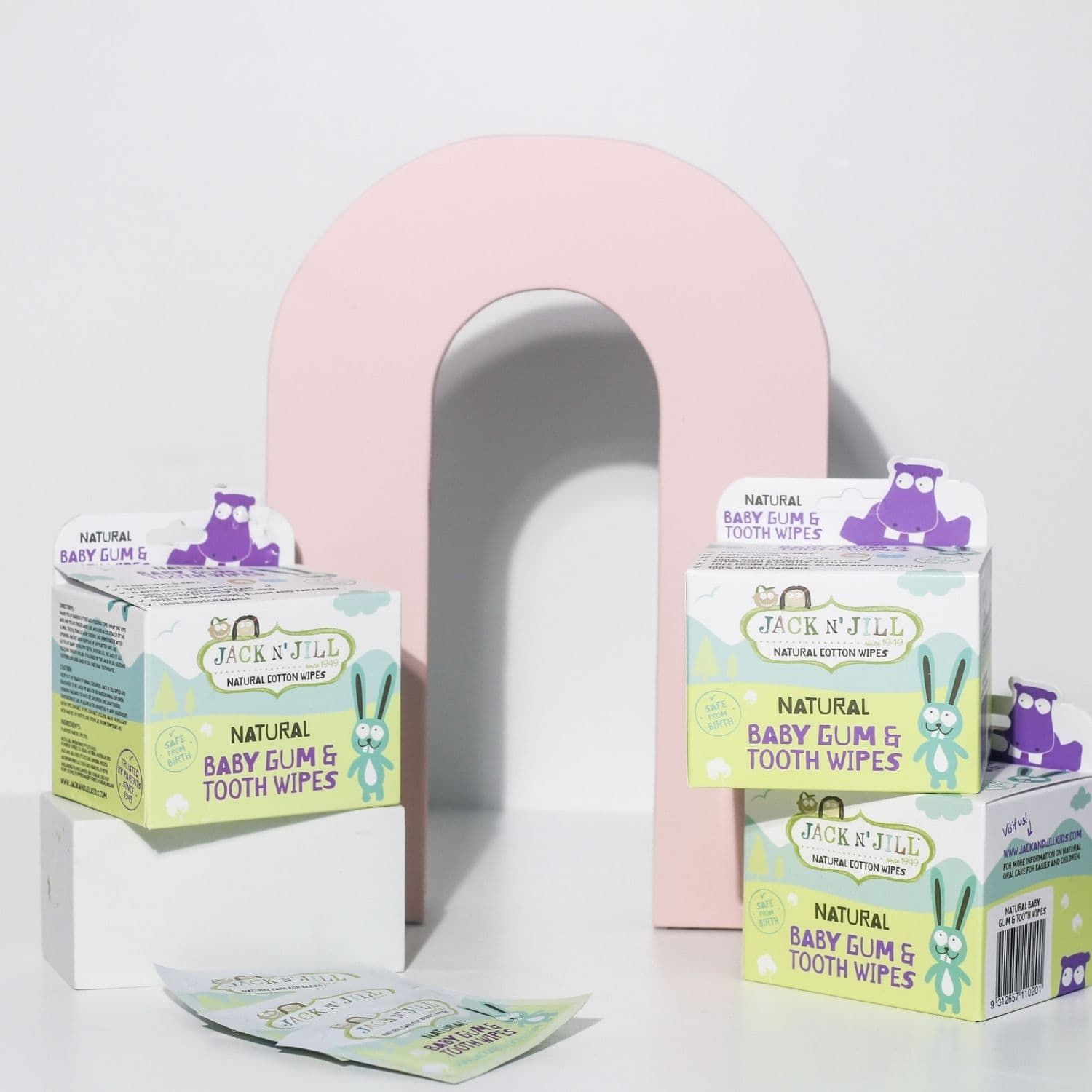 Jack N' Jill Natural Baby Gum & Tooth Wipes 25 τεμάχια