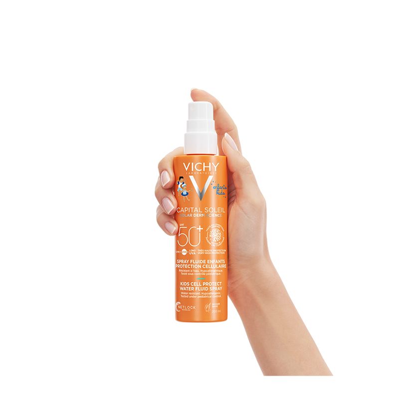 Vichy Captial Soleil Cell Protect, Γαλάκτωμα Spray SPF50+ Για το Παιδί με Λεπτόρρευστη Υφή 200ml