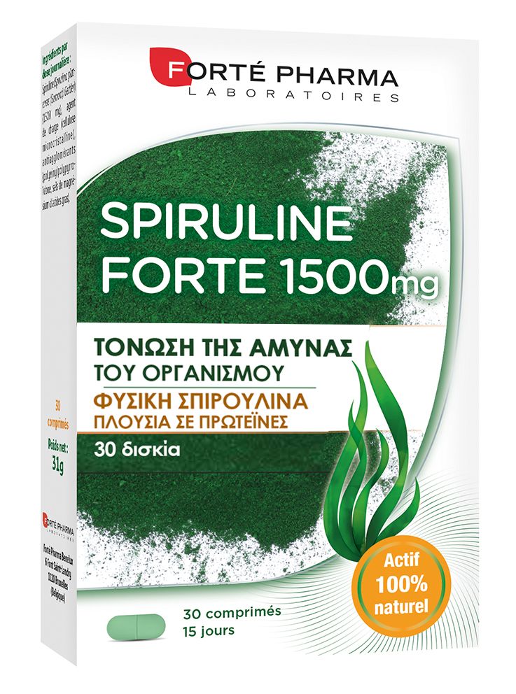 Forte Pharma Spiruline Forte 1500 Σπιρουλίνα 30 Δισκία