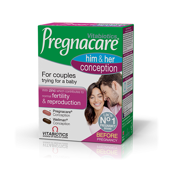Vitabiotics Pregnacare Him + Her Conception, για Ζευγάρια που Προσπαθούν για Μωρό, 60Tablets