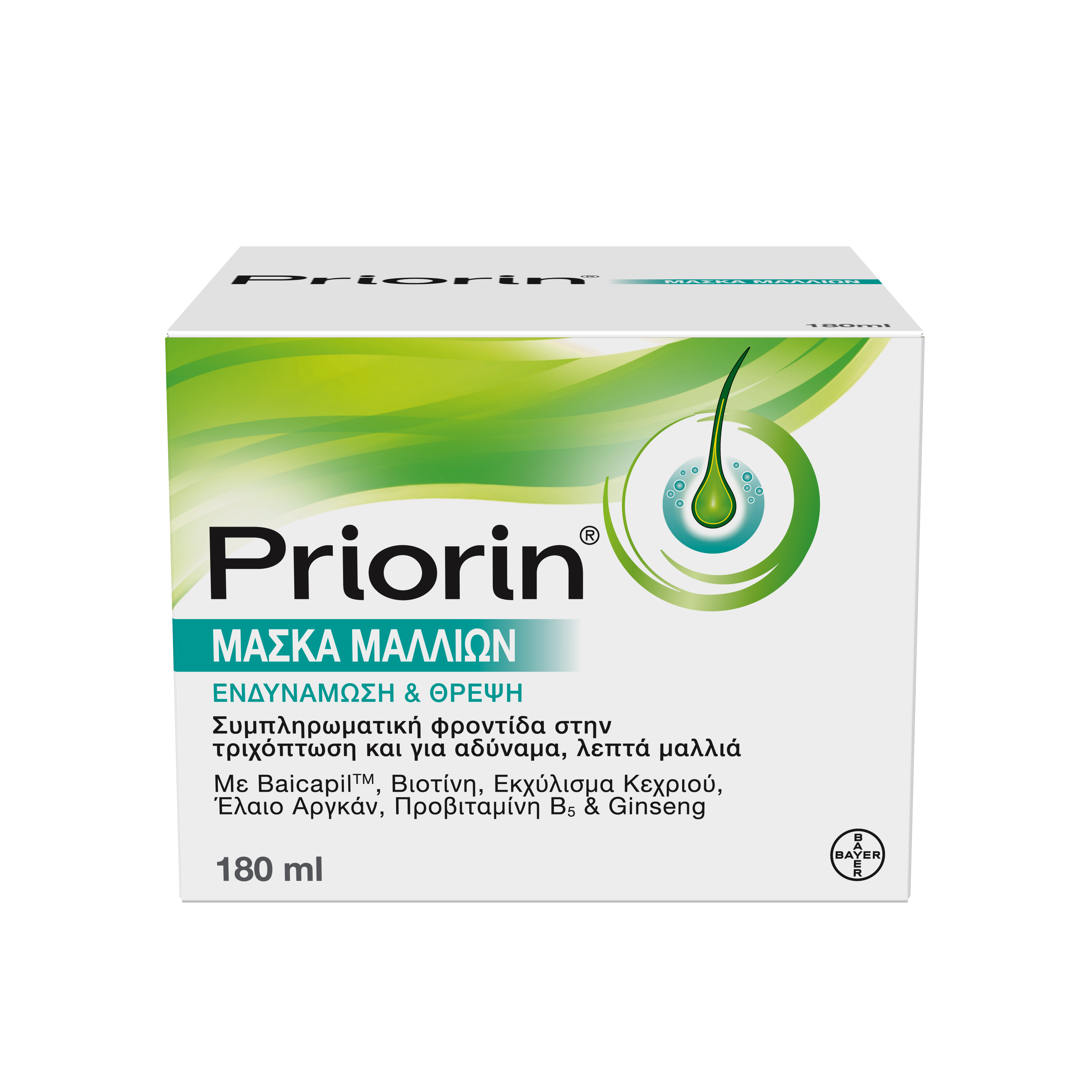 Priorin Μάσκα Μαλλιών για Ενδυνάμωση & Θρέψη, 180ml