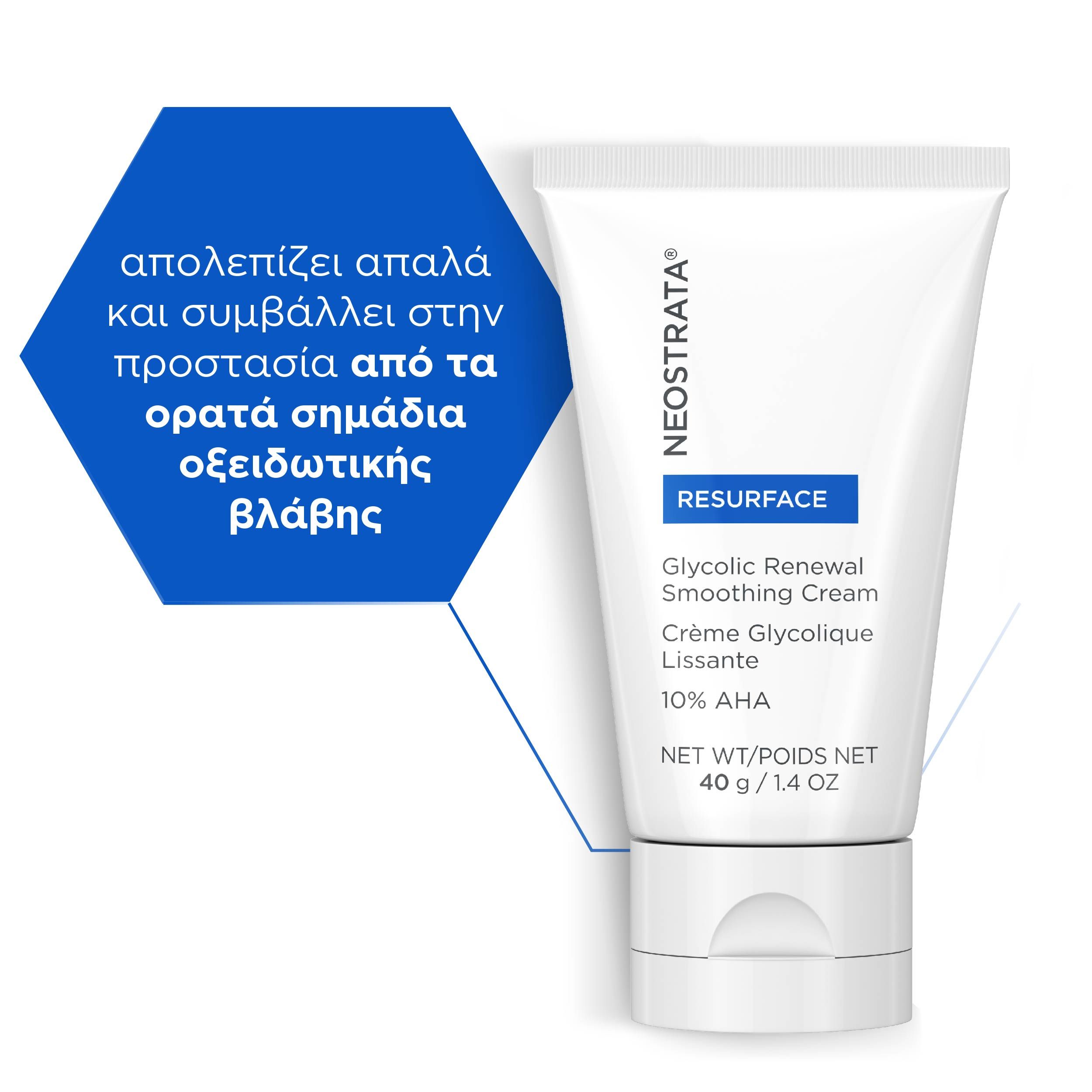 Neostrata Resurface Glycolic Renewal Smoothing Cream, Ενυδατική Κρέμα με Γλυκολικό Οξύ 40g