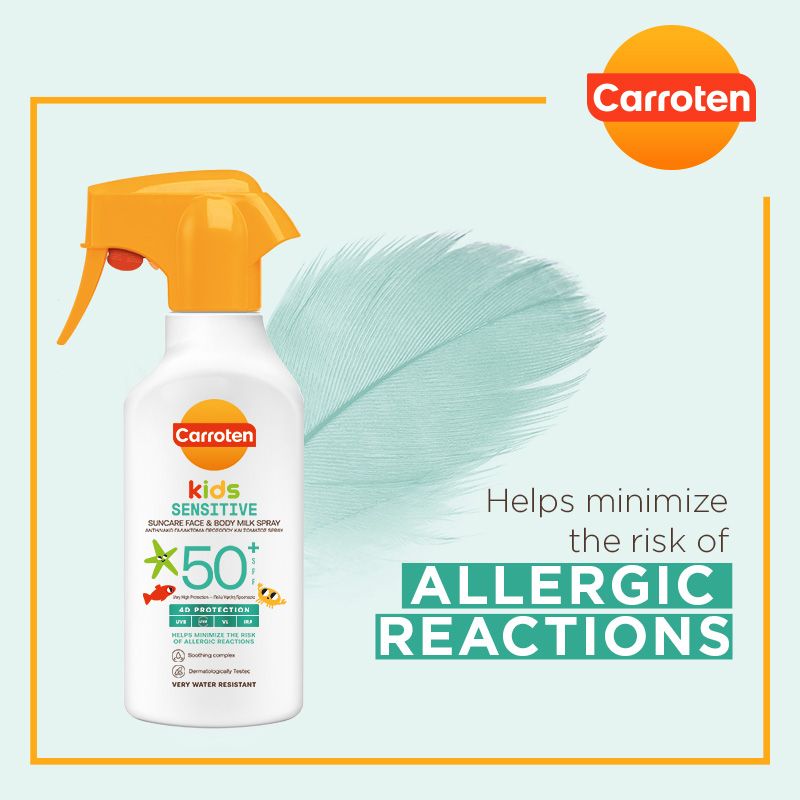 Carroten Kids Sensitive SPF50+ Αντηλιακό Spray Προσώπου και Σώματος 270ml