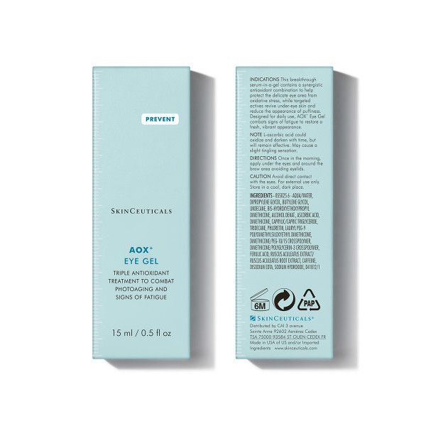 SkinCeuticals Aox Eye Gel Αντιοξειδωτική φροντίδα ματιών ενάντια στη γήρανση και τα σημάδια κούρασης 15ml