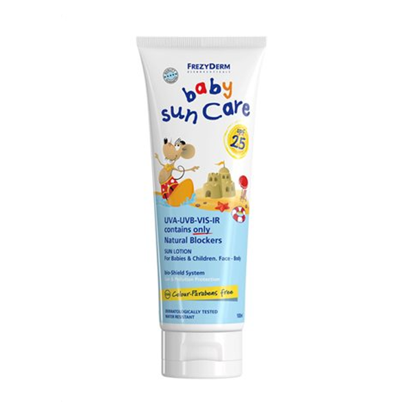 Frezyderm Baby Sun Care SPF25, Αντηλιακό Γαλάκτωμα για Βρέφη&Παιδιά Πρόσωπο/Σώμα 100ml