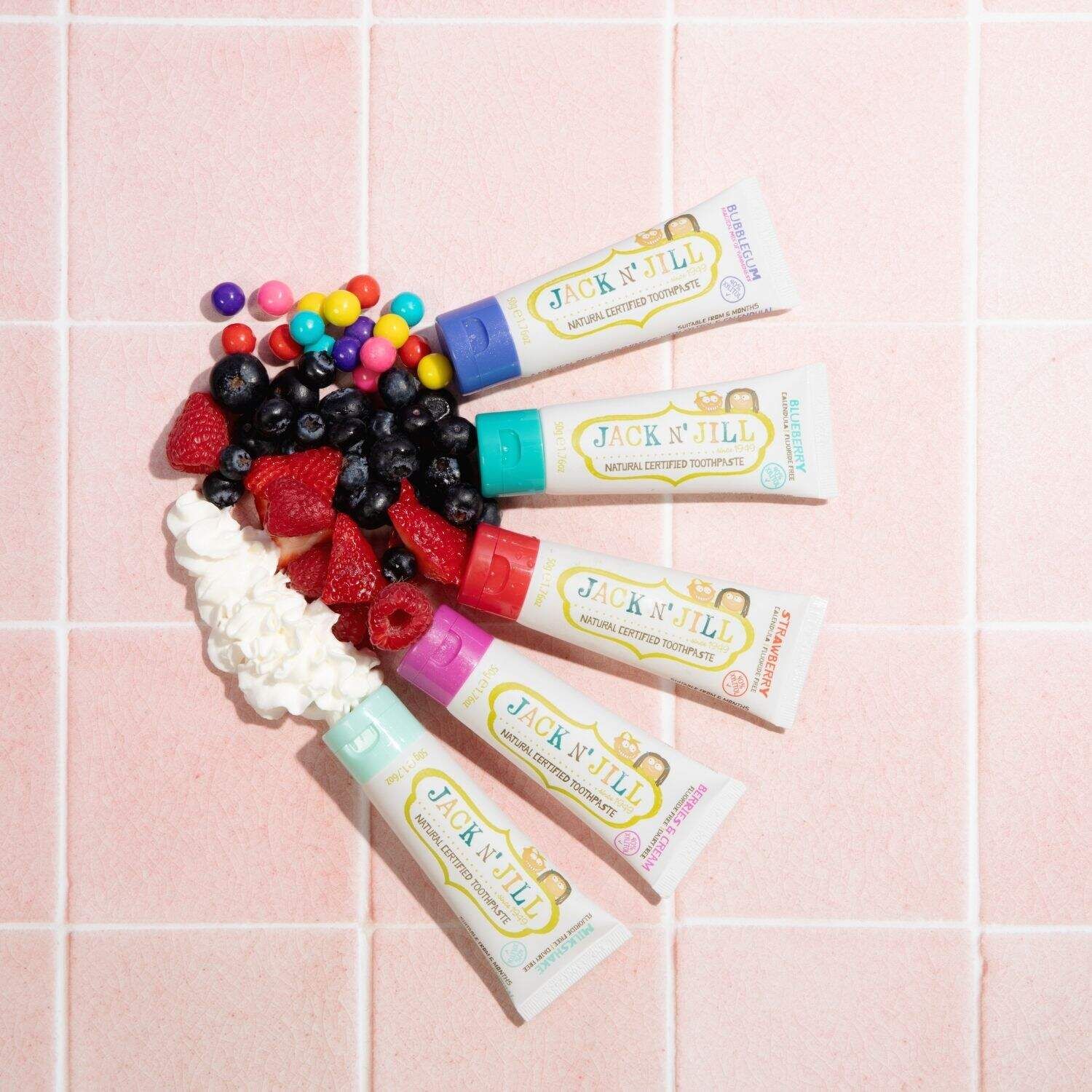 Jack N' Jill Natural Certified Toothpaste Strawberry 6m+, 50g
