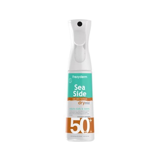 Frezyderm Sea Side Dry Mist SPF50, Αντιηλιακό Spray Σώματος, Παιδιά, Εφήβους & Ενήλικες 300ml