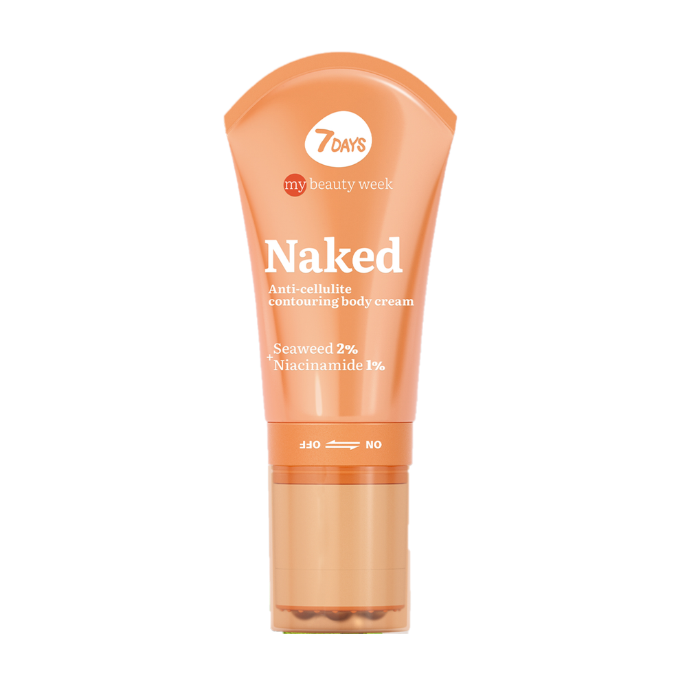 7DAYS Naked Anti-Cellulite Contouring Body Cream with Massager, 130ml
