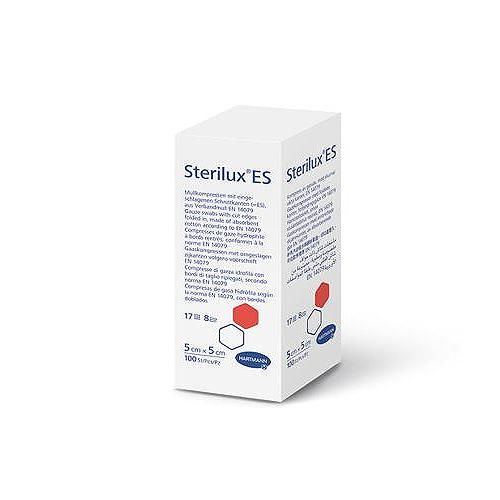 Hartmann Sterilux ES γάζα μη αποστεριωμένη 17 κλωστών 8πλή 5x5cm 100τεμ.