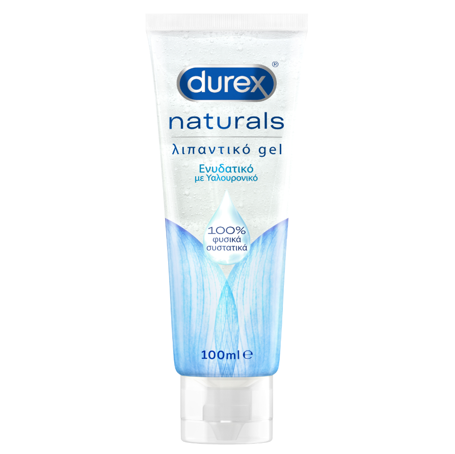 Durex Naturals, Ενυδατικό Λιπαντικό Gel με Υαλουρονικό 100% Φυσικά Συστατικά 100ml