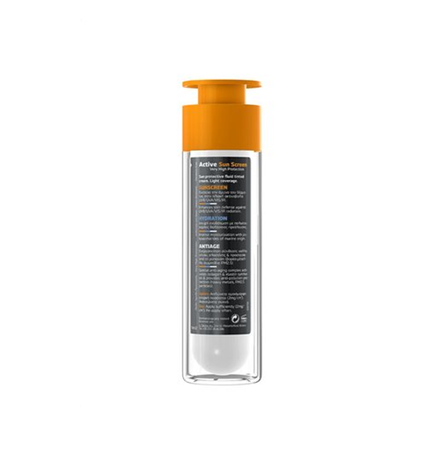 Frezyderm Active Sun Screen Tinted Face Fluid SPF50 Αντηλιακή Προσώπου Ενυδάτωσης και Αντιγήρανσης με Χρώμα 50ml