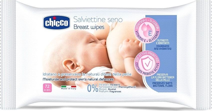 Chicco Μαντηλάκια Καθαρισμού για το Στήθος 72τμχ