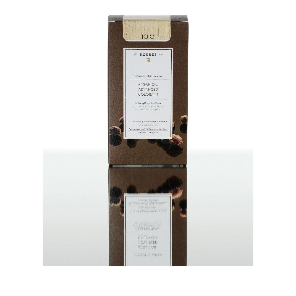 Korres Βαφή ARGAN OIL Advanced Colorant 10.0 Ξανθό Πλατίνας