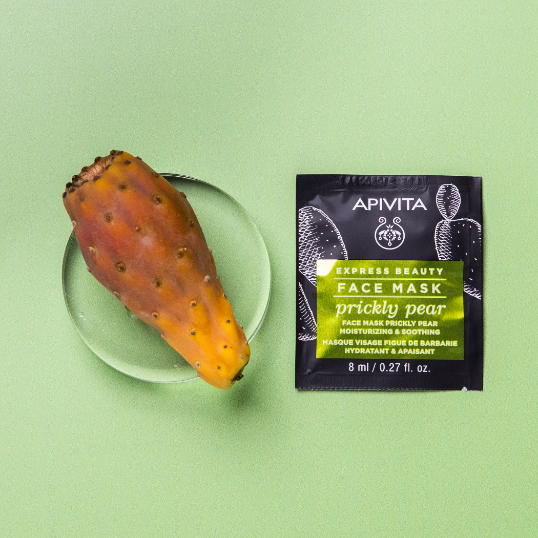 Apivita Express Beauty Μάσκα Προσώπου με Φραγκόσυκο για Ενυδάτωση & Καταπράυνση 2x8ml