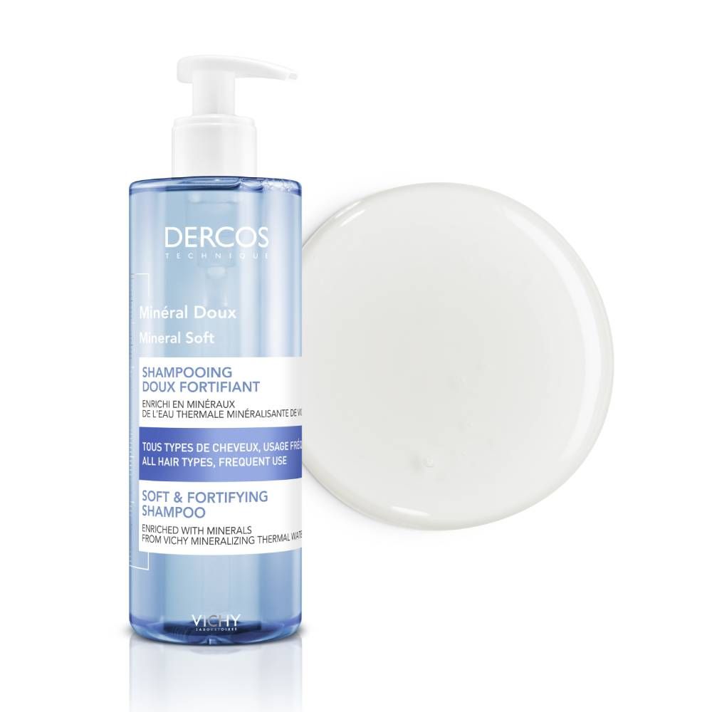 Vichy DERCOS Mineral Shampoo, Σαμπουάν καθημερινής χρήσης Κατάλληλο για Όλη την Οικογένεια 400ml