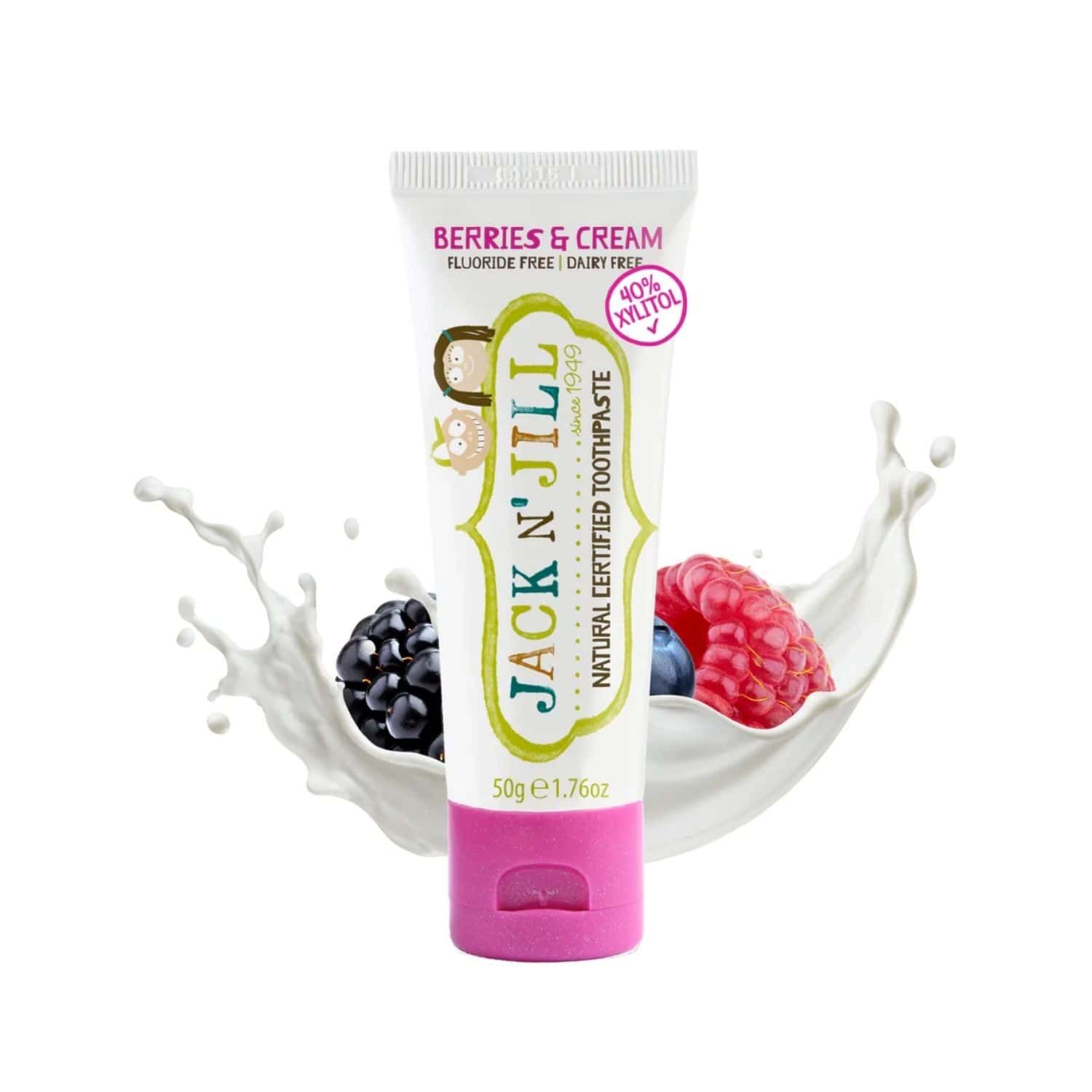 Jack N' Jill Natural Certified Toothpaste Berries & Cream 6m+, 50g